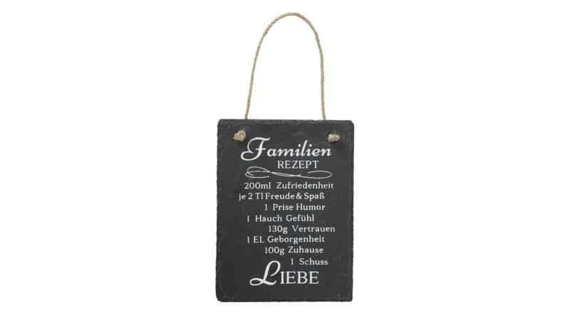 Interliving BEST BUDDYS! Schiefer-Schild Familienrezept