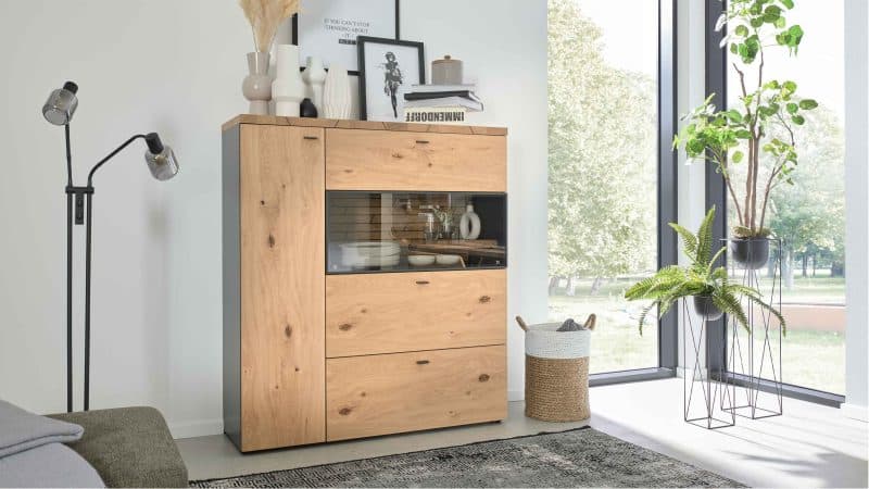 Interliving Wohnzimmer Serie 2108 - Highboard 780107-32