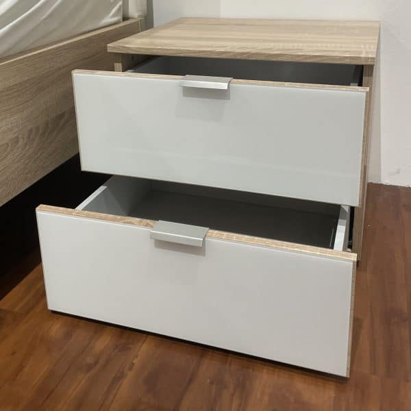 Kommode One 700 Sonoma Eiche Weissglass
