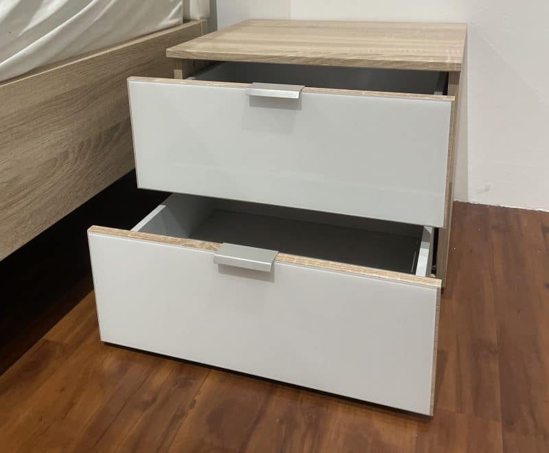 Kommode One 700 Sonoma Eiche Weissglass