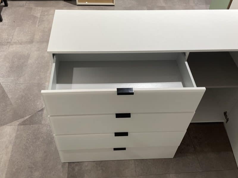 Kommode One 700 Weissglas Polarweiss