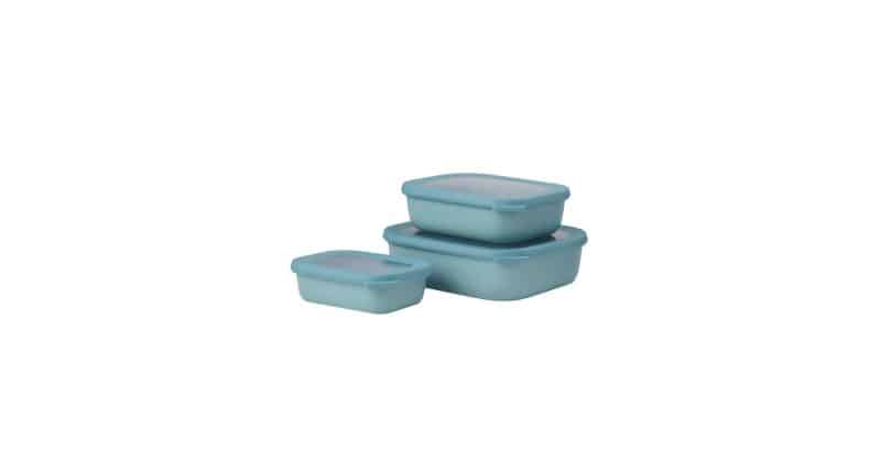 Mepal Vorratsdosen Set 3 teilig Nordic green Cirqula rechteckig flach BPA frei
