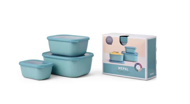 Mepal Vorratsdosen Set 3 teilig Nordic green Cirqula rechteckig hoch BPA frei