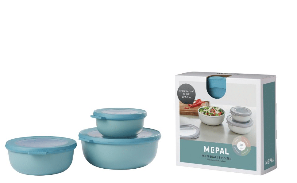 Mepal Multischüssel Cirqula 3er-Set mehrfach sortiert transparenter Deckel Boxen